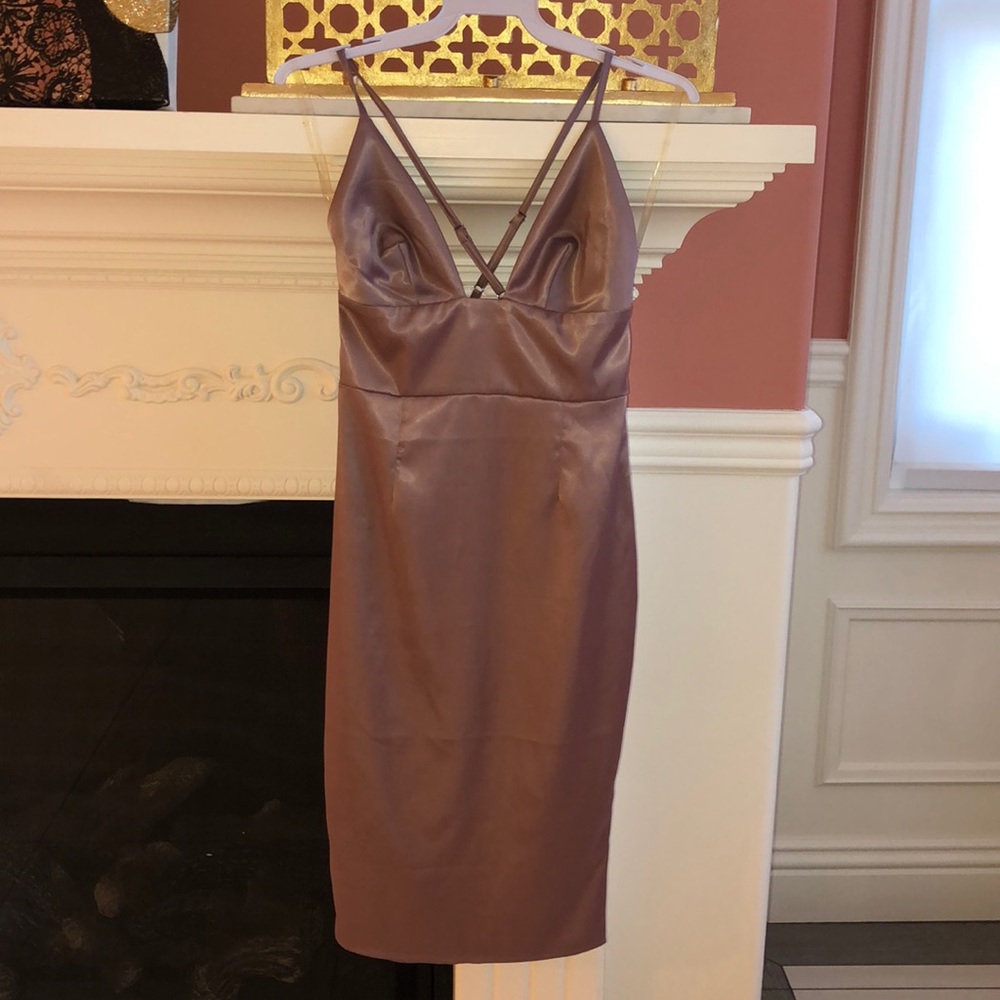 Light satin dress